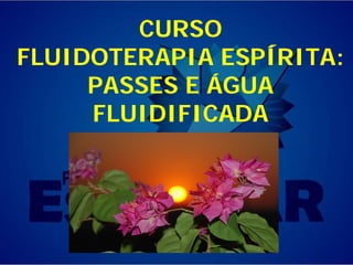 CURSO
FLUIDOTERAPIA ESPÍRITA:
PASSES E ÁGUA
FLUIDIFICADA
 