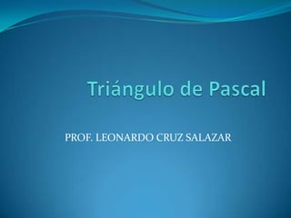 PROF. LEONARDO CRUZ SALAZAR
 