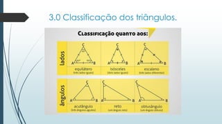 3.0 Classificação dos triângulos.  