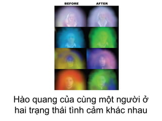 Hào quang của cùng một người ở
hai trạng thái tình cảm khác nhau
 