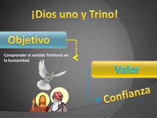 Comprender el sentido Trinitario en
la humanidad.
 