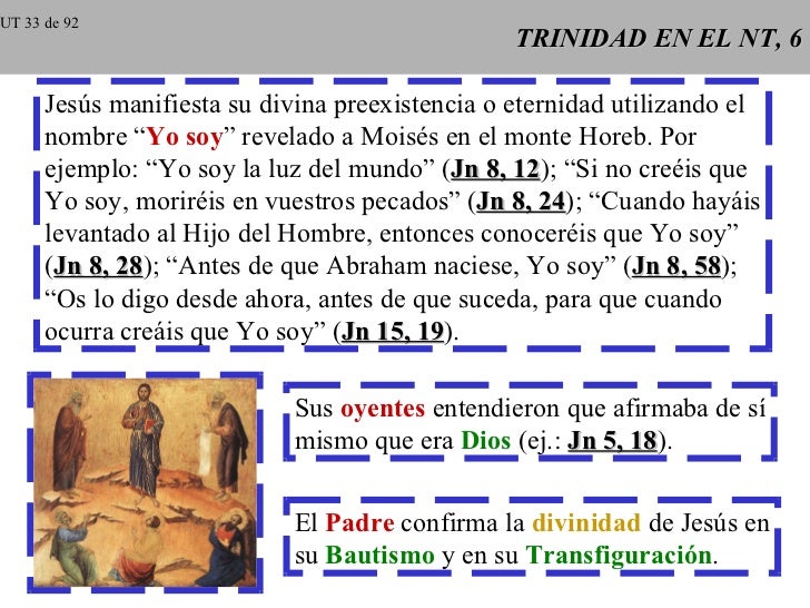 Trinidad en LA BIBLIA (DIOS)-ANTIGUO Y NUEVO TESTAMENTO