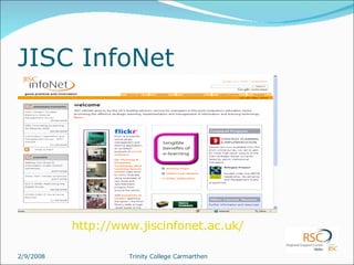 JISC InfoNet http://www.jiscinfonet.ac.uk/   