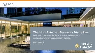 The Non-Aviation Revenues Disruption
Driving and combating disruption – positive and negative –
in airport commerce through digital innovation
Kian T. Gould
(Founder & CEO)
 