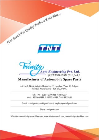 Trinity Auto Engineering (P) Limited, Thane, Rubber to Metal Bonded Parts