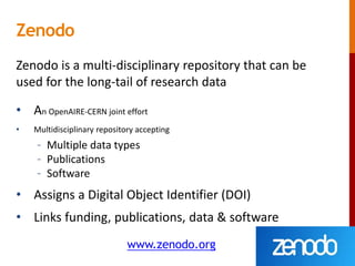 Searching with Re3data.org
www.fosteropenscience.eu/content/re3data-demo
 