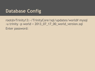 Trinity Server TrinityCore server install guide | PDF