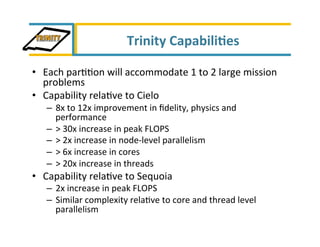 Update on Trinity System Procurement and Plans