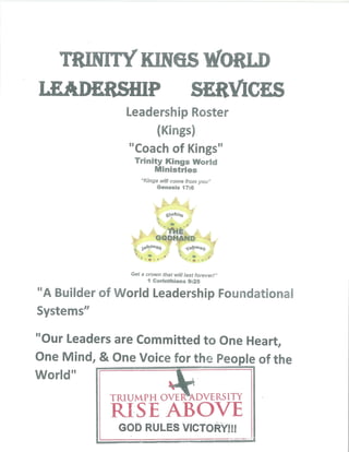 Trinity Kings World Leadership: Coach of Kings I (roster)
