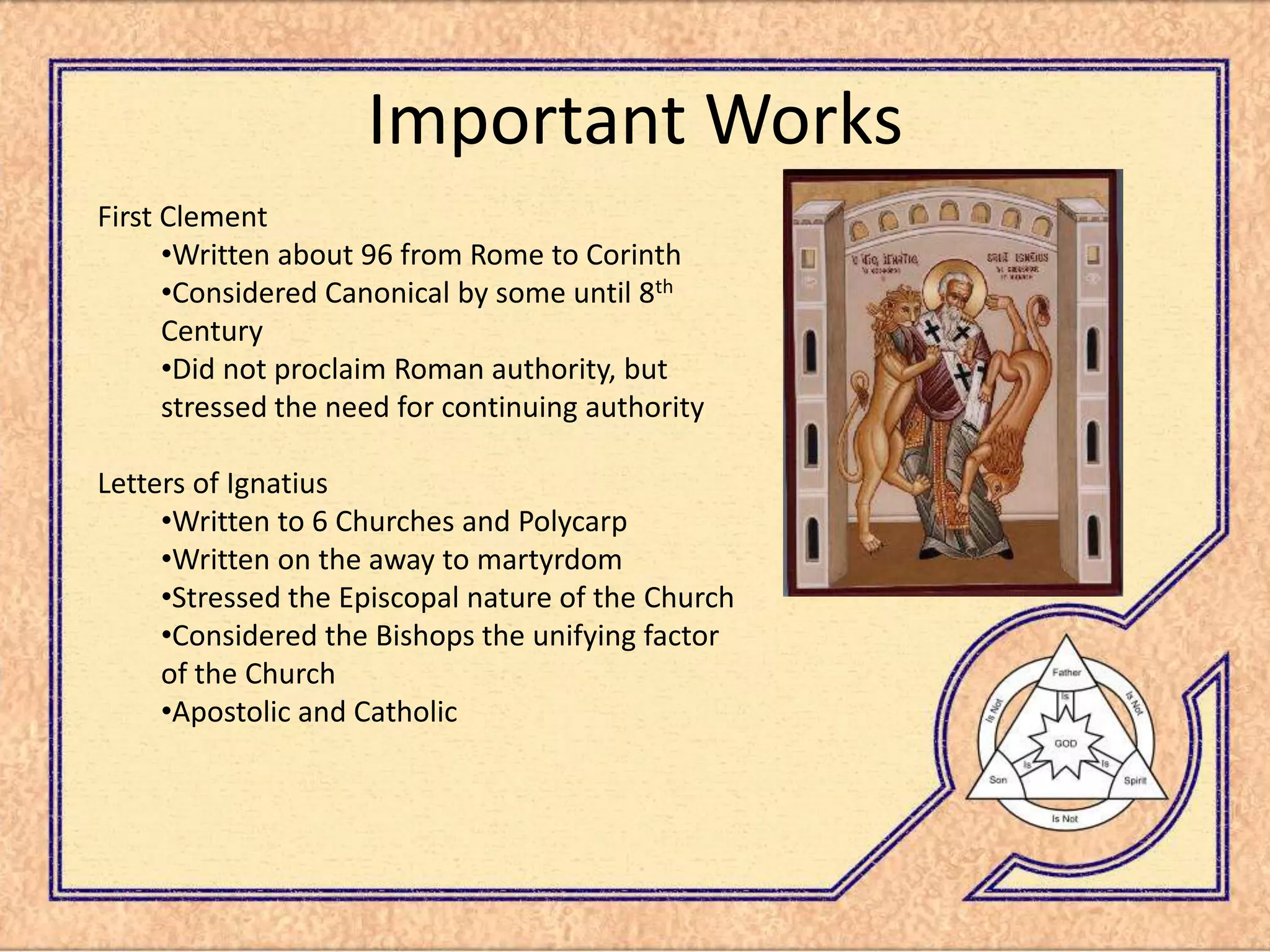 Trinity Presentation 2nd Century