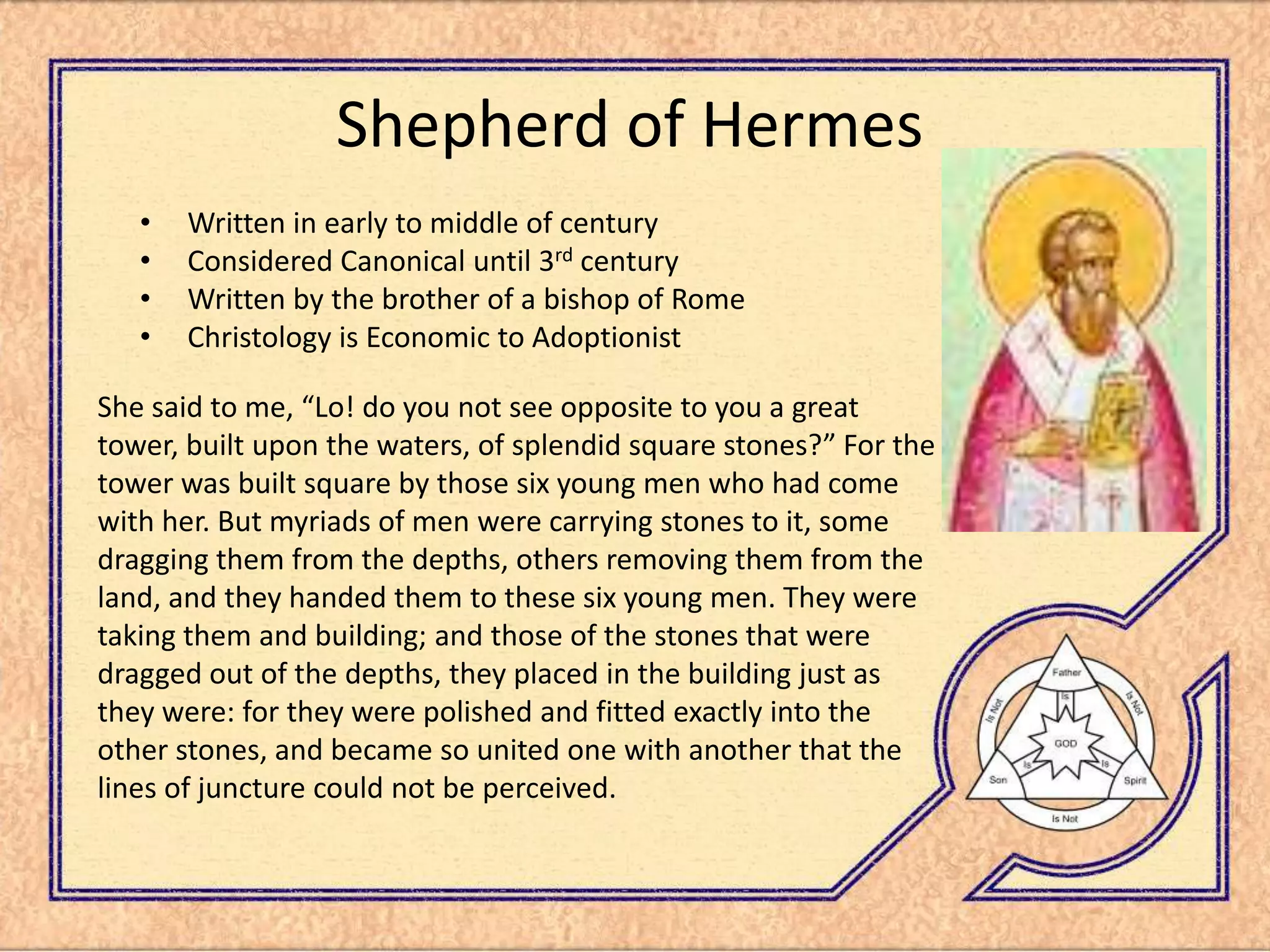 Trinity Presentation 2nd Century