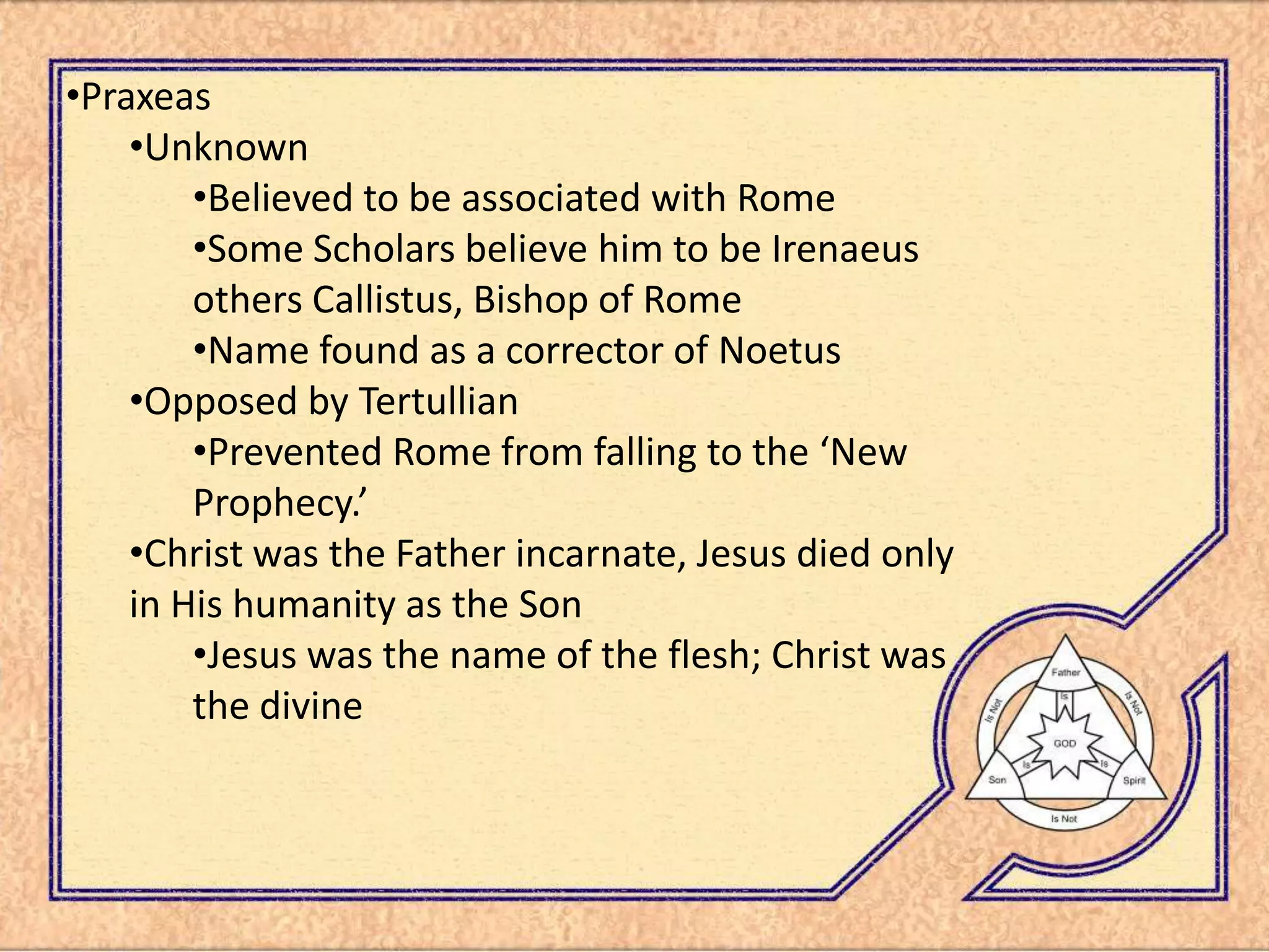 Trinity Presentation 3rd Century