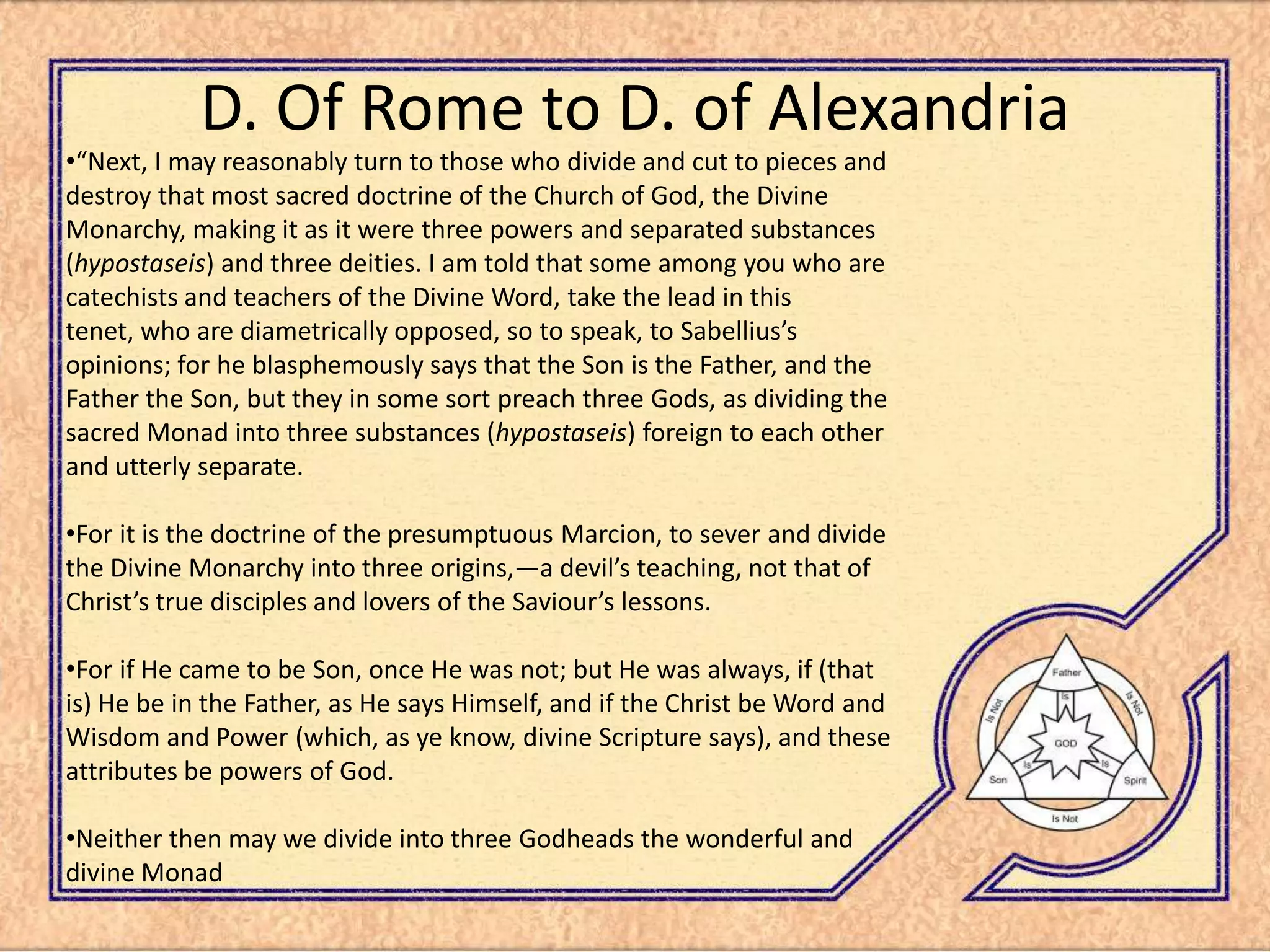 Trinity Presentation 3rd Century