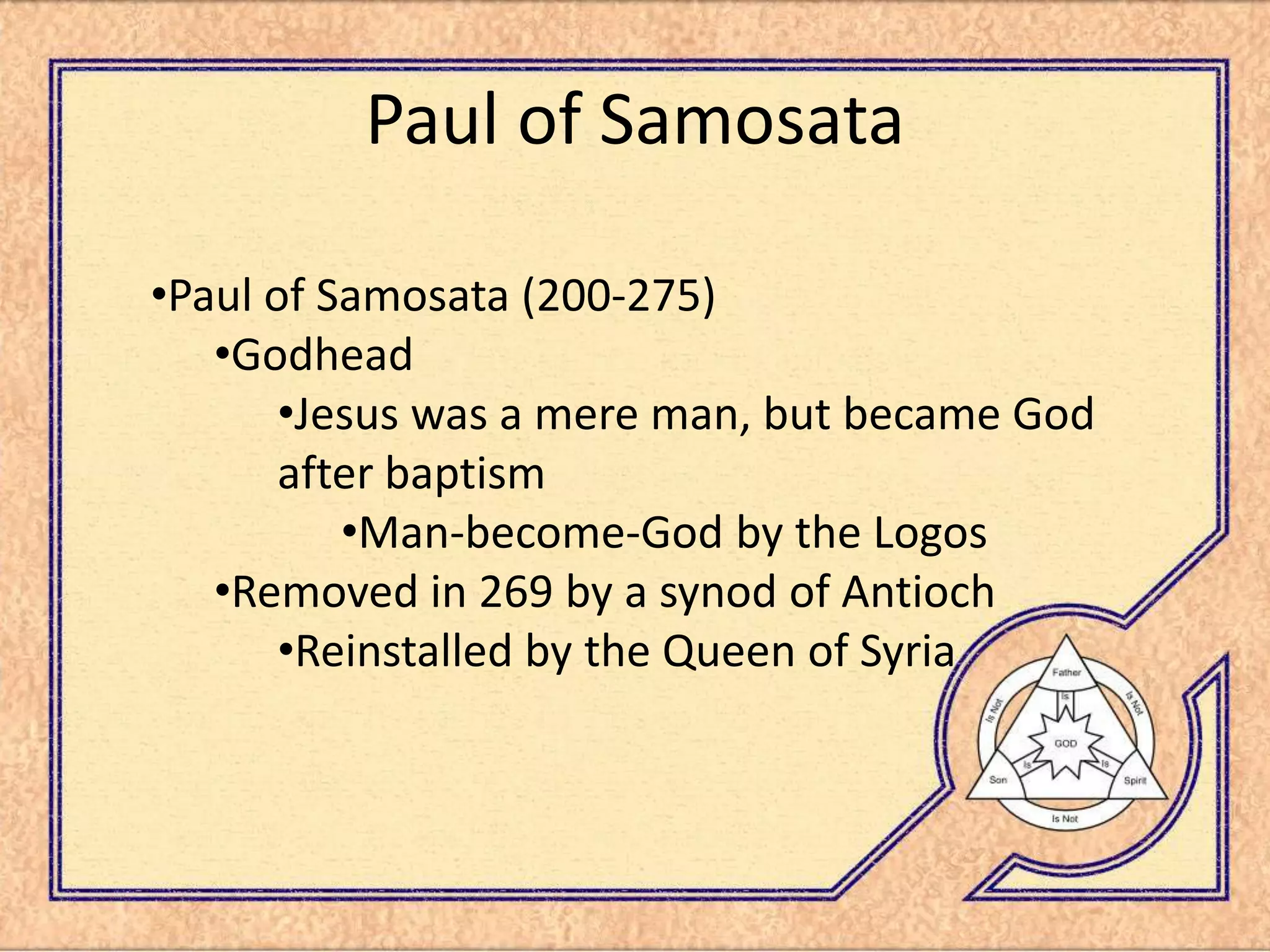 Trinity Presentation 3rd Century