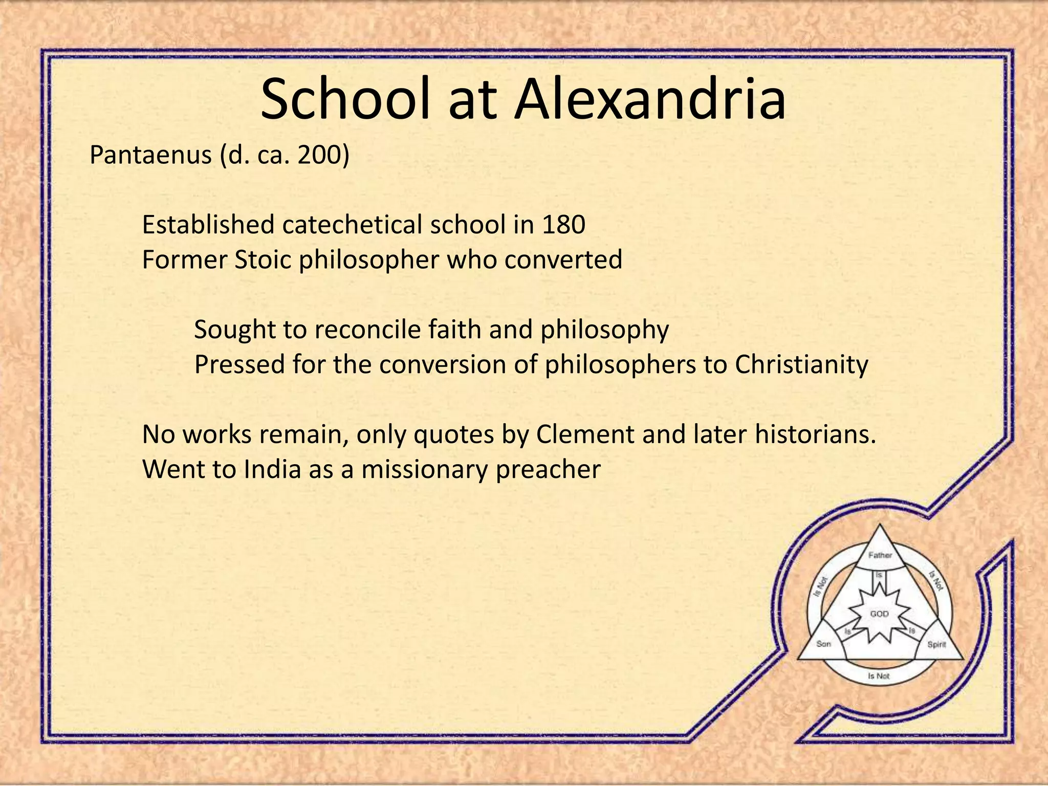 Trinity Presentation 3rd Century