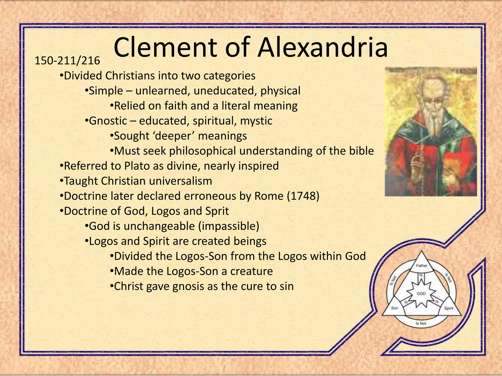 Trinity Presentation 3rd Century