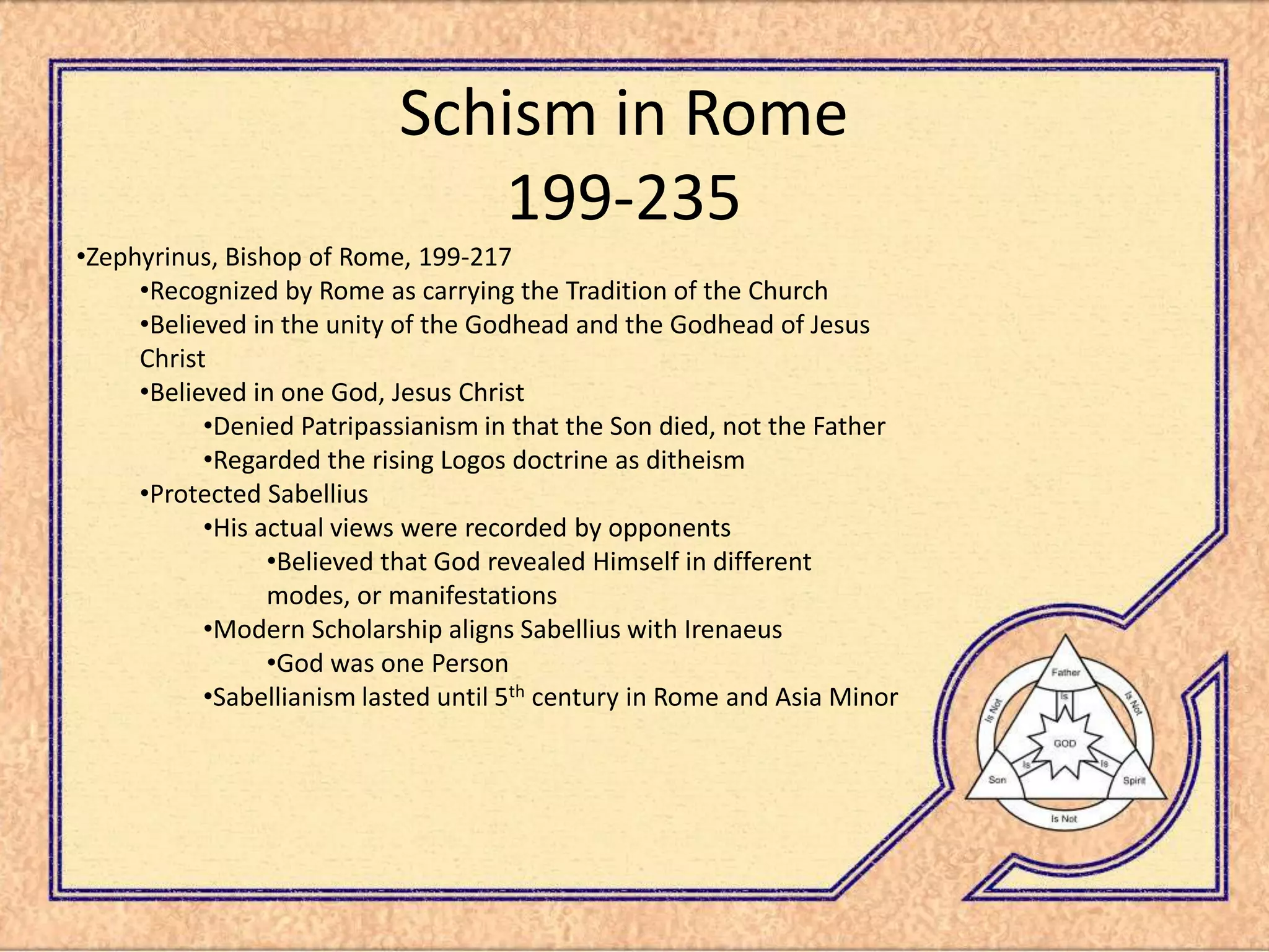 Trinity Presentation 3rd Century