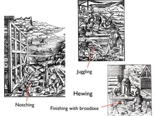 Juggling



                     Hewing
Notching
           Finishing with broadaxe
 