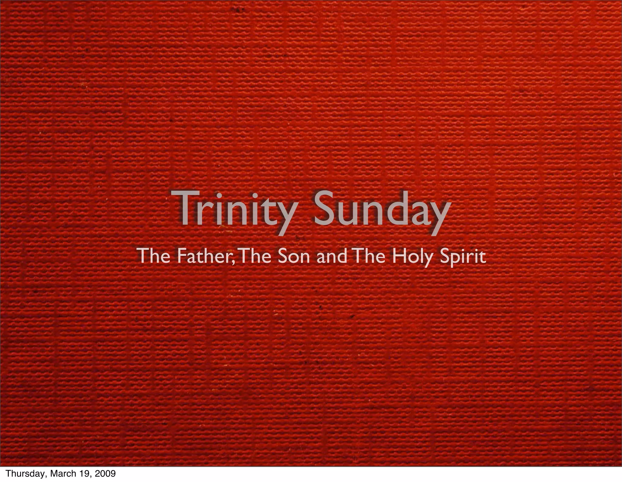 Trinity Sunday
