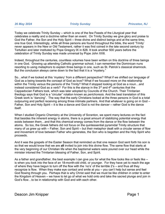 Homily The Solemnity of the Most Holy Trinity Sunday 2024.docx
