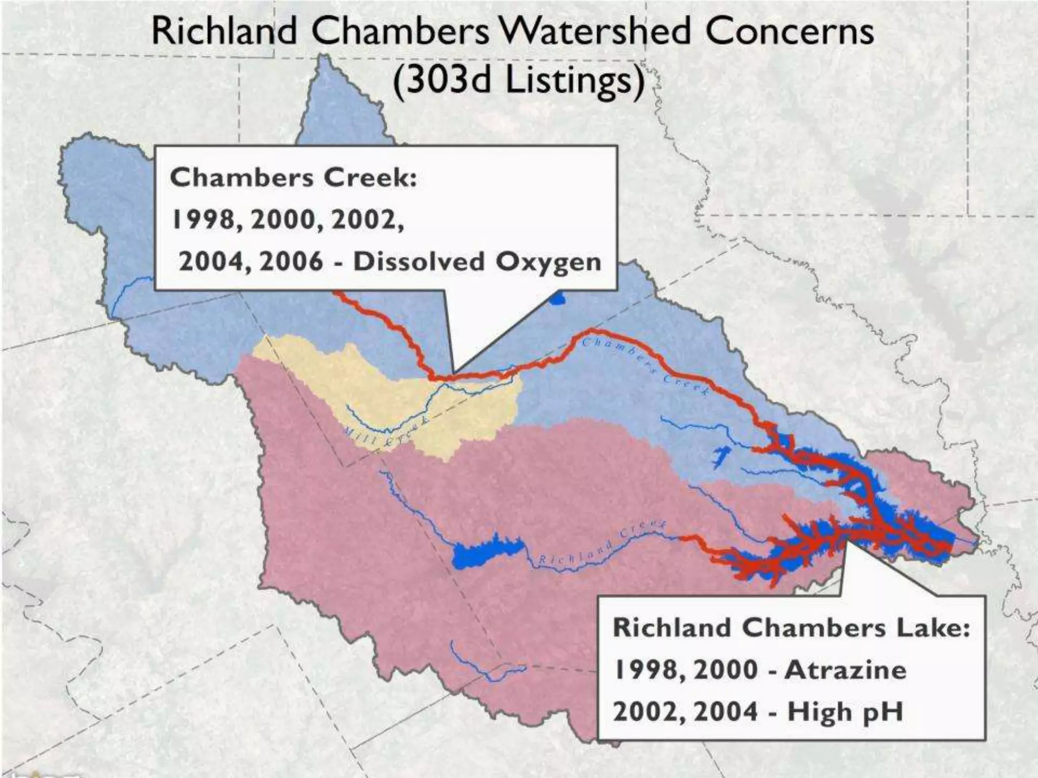 Water Quality
• 2010 Water Quality
  Inventory and CWA 303(d) List
  – 37 segments “impaired”
  – 67 segments of concern
  – 4 segments delisted
    from 303(d)
  – 7 segments added
  – 27 of 37 impaired segments
    due to bacteria
 