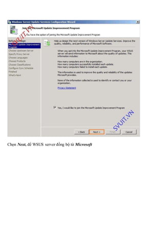Triển khai wsus windows server update services | DOCX