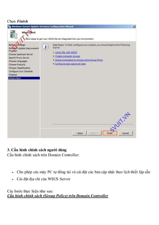 Triển khai wsus windows server update services | DOCX