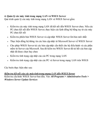 Triển khai wsus windows server update services | DOCX