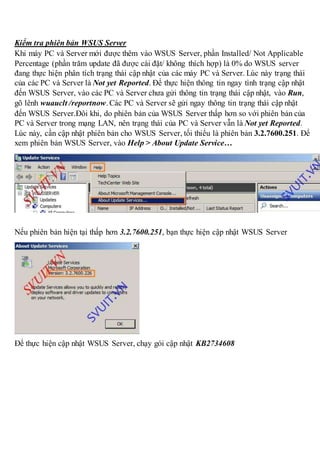 Triển khai wsus windows server update services | DOCX