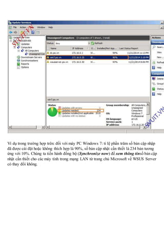 Triển khai wsus windows server update services | DOCX