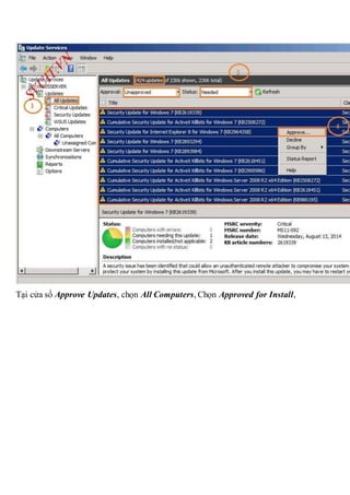 Triển khai wsus windows server update services | DOCX