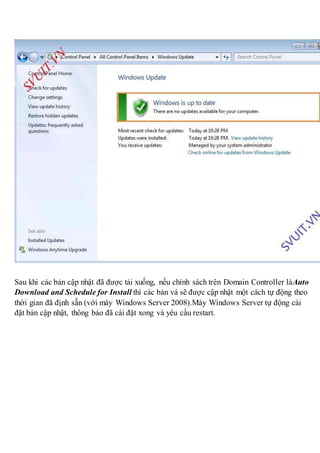 Triển khai wsus windows server update services | DOCX