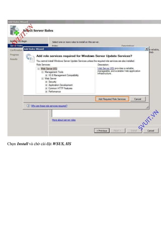 Triển khai wsus windows server update services | DOCX