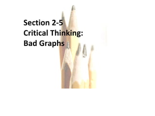 Copyright © 2010, 2007, 2004 Pearson Education, Inc. All Rights Reserved. Section 2-5  Critical Thinking: Bad Graphs 