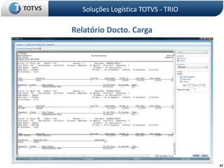 41Menu ConsultasSoluções Logística TOTVS - TRIO