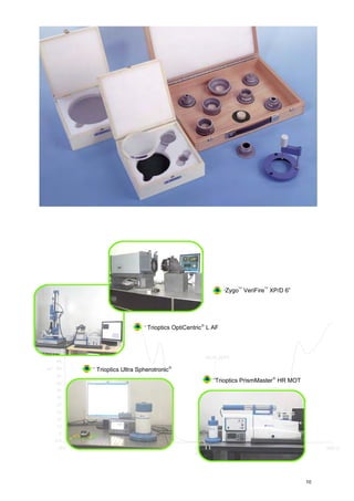 Zygo
VeriFire
XP/D 6”
Trioptics OptiCentric
L AF
Trioptics Ultra Spherotronic
Trioptics PrismMaster
HR MOT
10
 