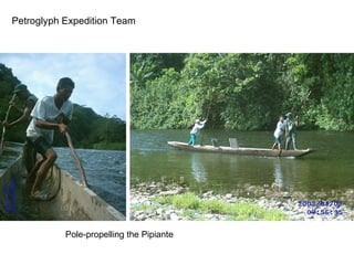 Petroglyph Expedition Team Pole-propelling the Pipiante 
