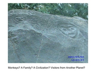 Monkeys? A Family? A Civilization? Visitors from Another Planet? 