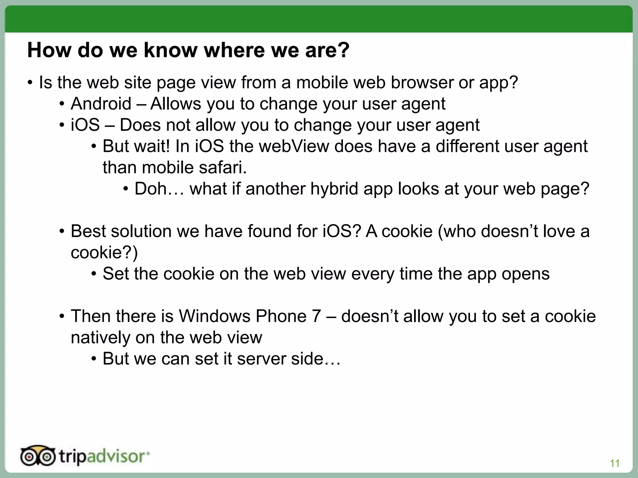 Native apps on a variety of platforms