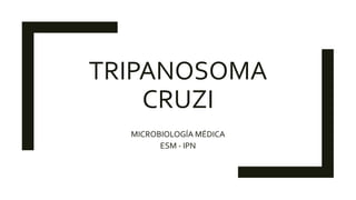 TRIPANOSOMA
CRUZI
MICROBIOLOGÍA MÉDICA
ESM - IPN
 