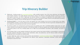 Trip Itinerary Builder, Trip Itinerary Builder | PPTX