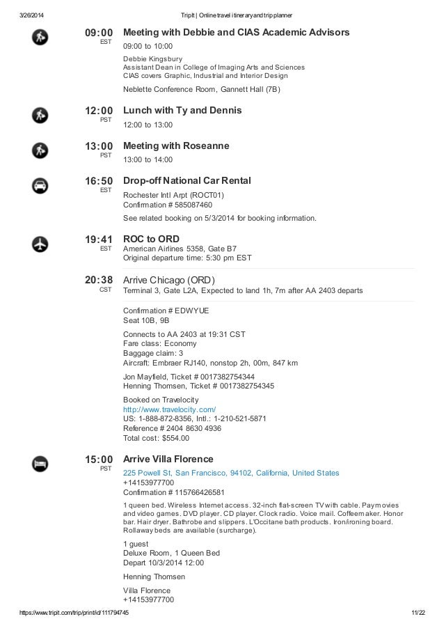 trip it online travel itinerary and trip planner