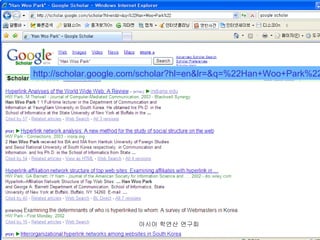 http://scholar.google.com/scholar?hl=en&lr=&q=%22Han+Woo+Park%22   아시아 학연산 연구회  