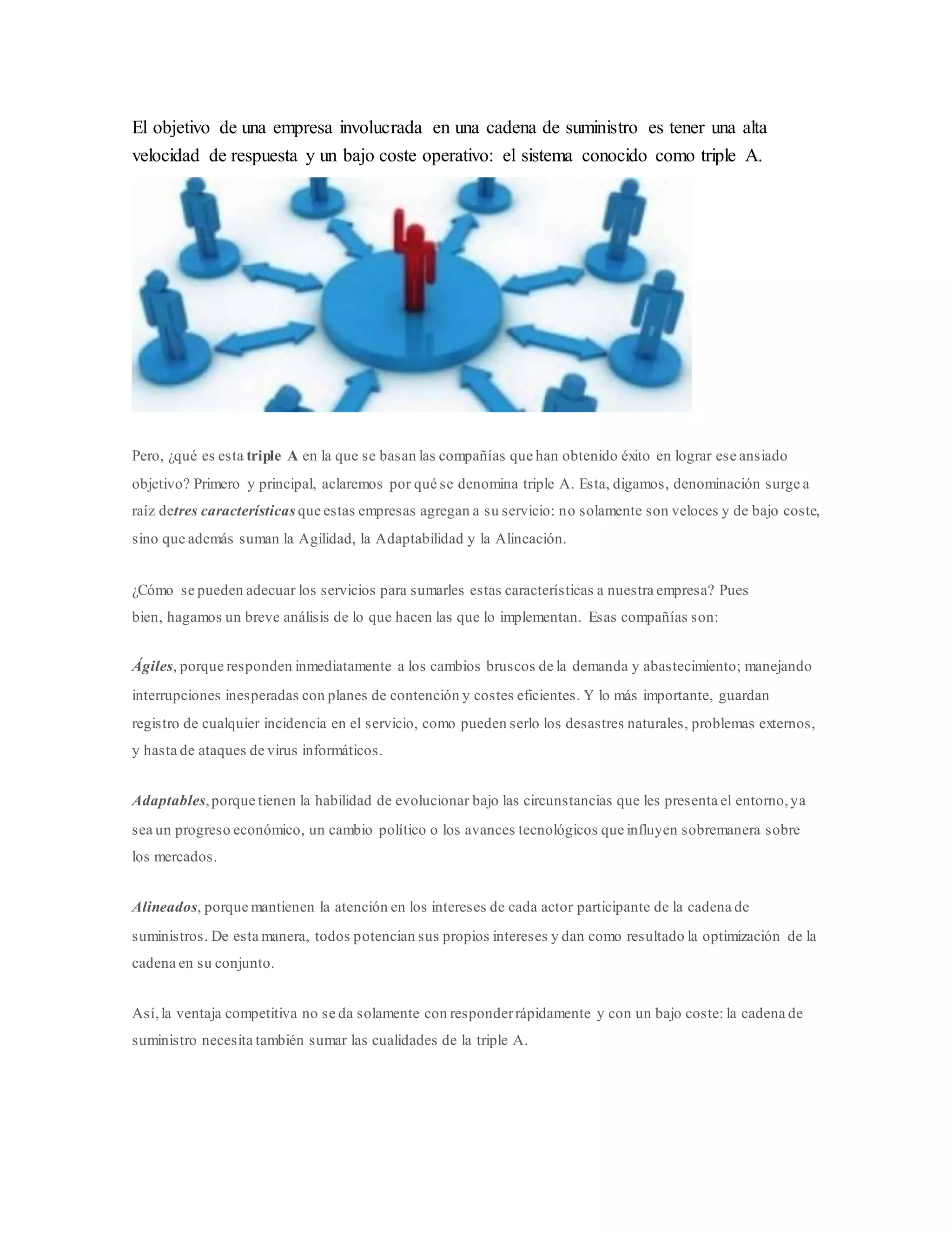 Triplea de la cadena de suministro | DOCX