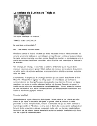 Triplea de la cadena de suministro | DOCX