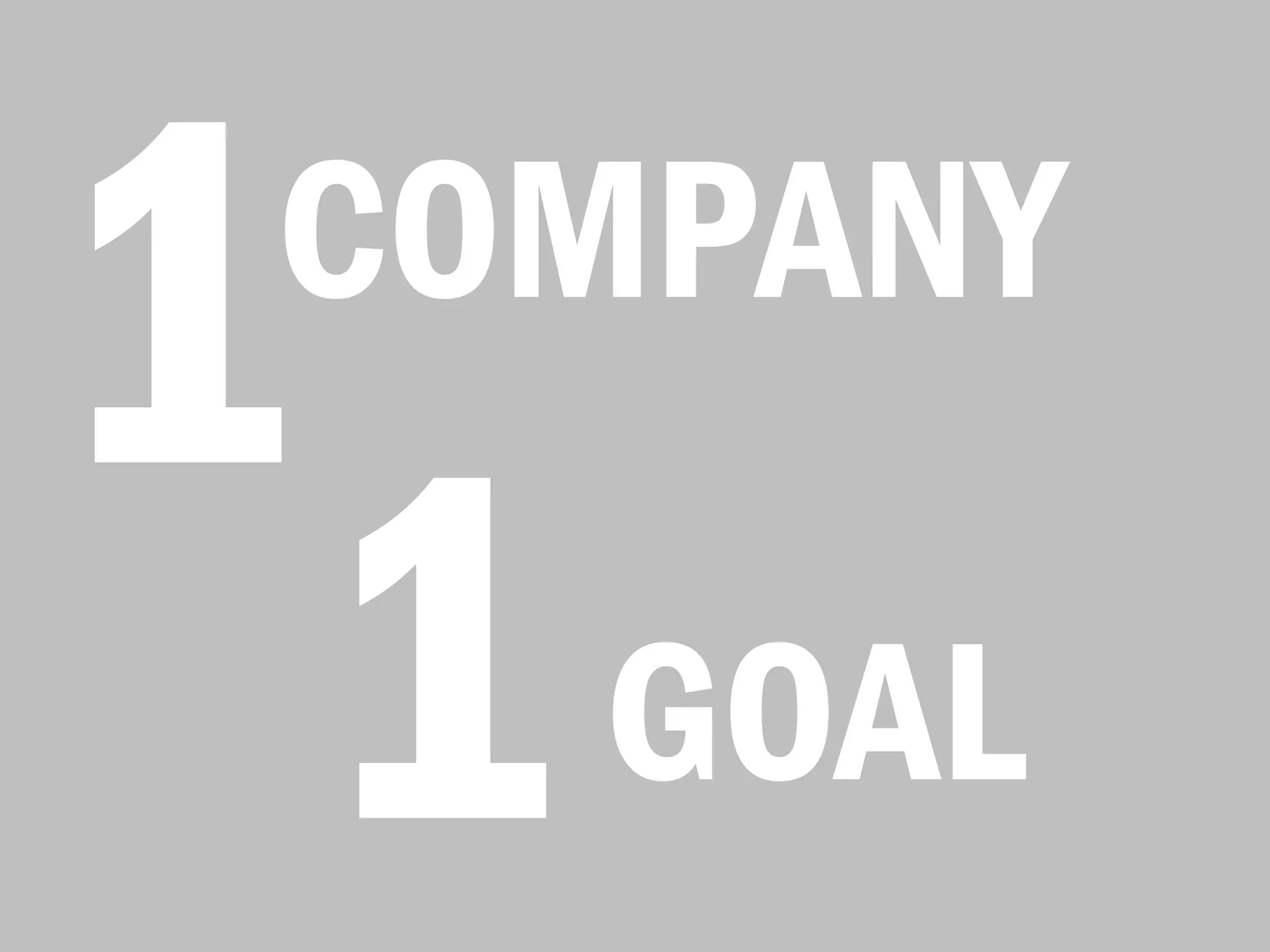 1
COMPANY

    1   GOAL
 