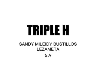 TRIPLE H SANDY MILEIDY BUSTILLOS LEZAMETA 5 A 