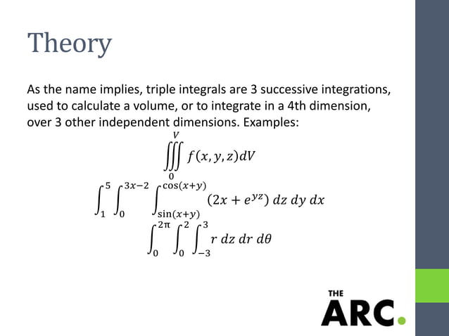 Triple Integrals pdf Triple Integrals pdf