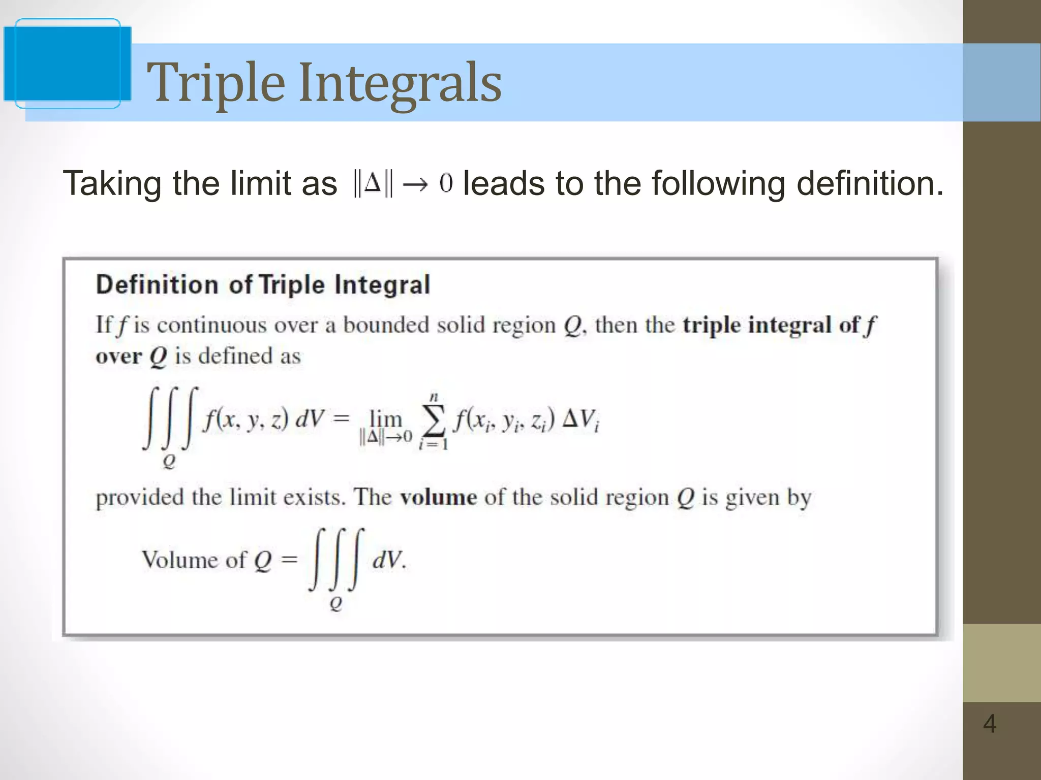 Triple integrals and applications | PPT | Physics | Science