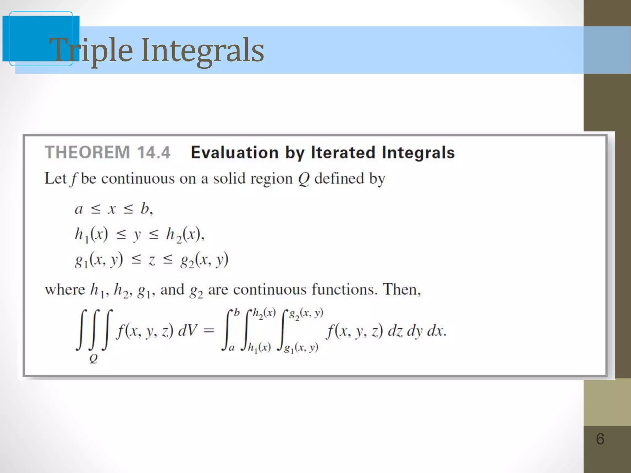 Triple integrals and applications | PPT